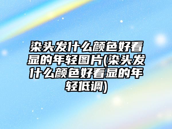 染頭發(fā)什么顏色好看顯的年輕圖片(染頭發(fā)什么顏色好看顯的年輕低調)