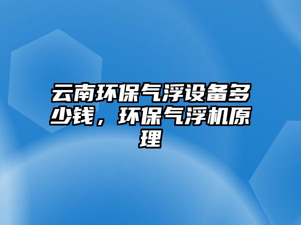 云南環(huán)保氣浮設備多少錢，環(huán)保氣浮機原理