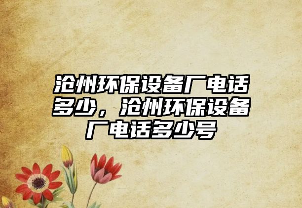 滄州環(huán)保設(shè)備廠電話多少，滄州環(huán)保設(shè)備廠電話多少號