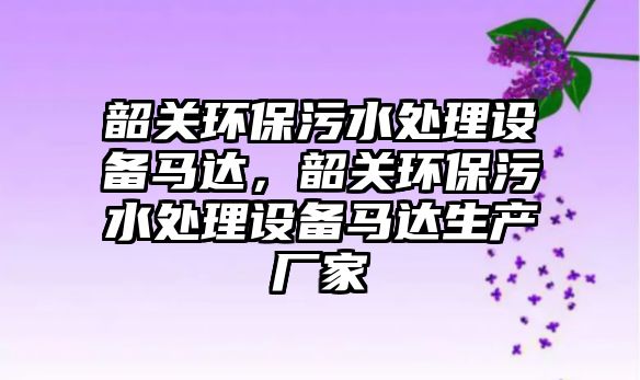 韶關環(huán)保污水處理設備馬達，韶關環(huán)保污水處理設備馬達生產廠家