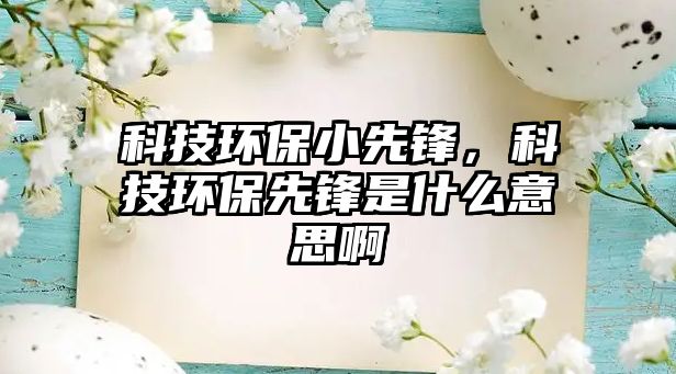 科技環(huán)保小先鋒，科技環(huán)保先鋒是什么意思啊