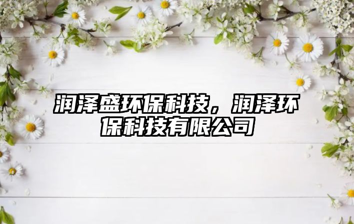 潤澤盛環(huán)保科技，潤澤環(huán)?？萍加邢薰? class=