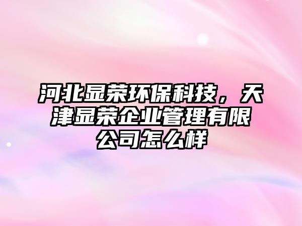 河北顯榮環(huán)?？萍迹旖蝻@榮企業(yè)管理有限公司怎么樣