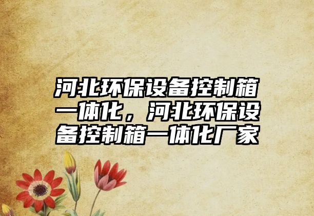 河北環(huán)保設備控制箱一體化，河北環(huán)保設備控制箱一體化廠家