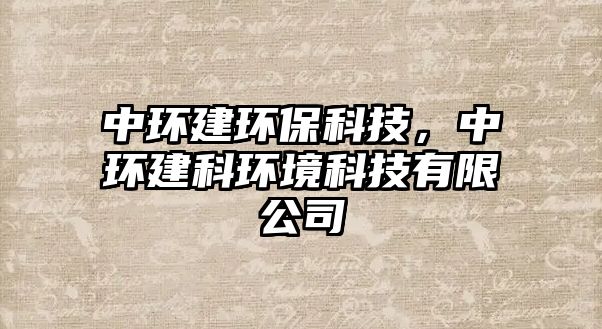 中環(huán)建環(huán)?？萍迹协h(huán)建科環(huán)境科技有限公司