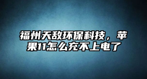 福州天敵環(huán)?？萍?，蘋果11怎么充不上電了