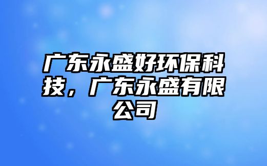 廣東永盛好環(huán)?？萍?，廣東永盛有限公司